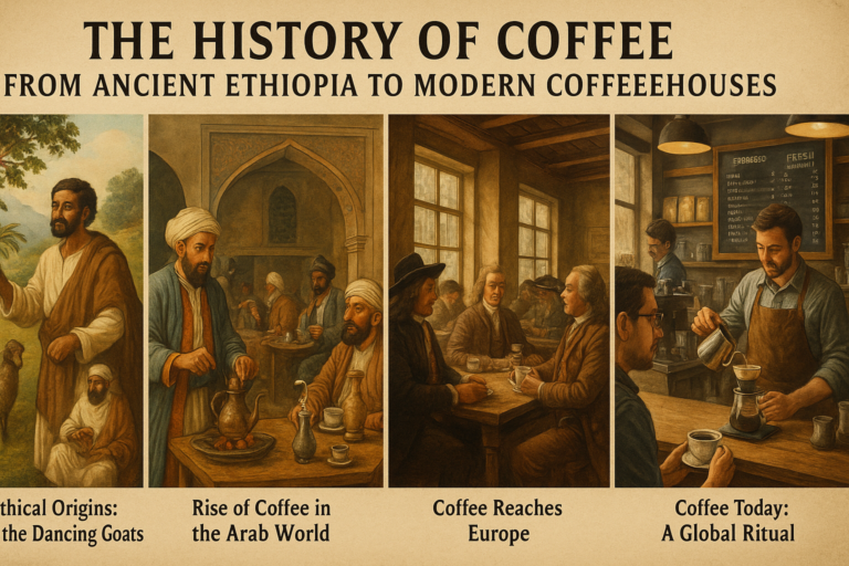 The History of Coffee: From Ancient Ethiopia to Modern Coffeehouses